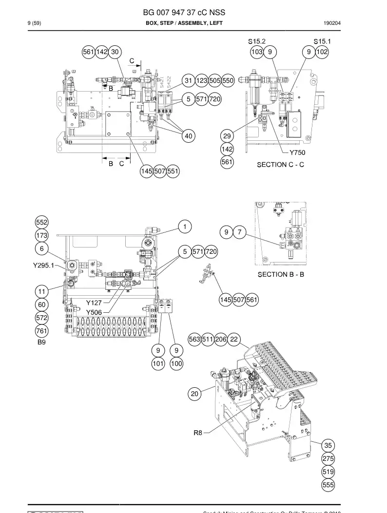 BG00794737c BG 007 947 37c HOUSING, ETAPA - Sandvik Technical Drawing