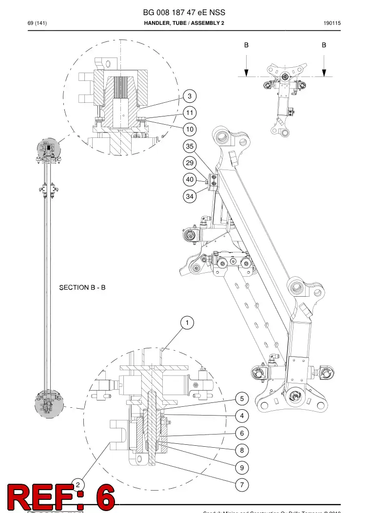 BG00794871a BG 007 948 71a Bushing - Sandvik Technical Drawing