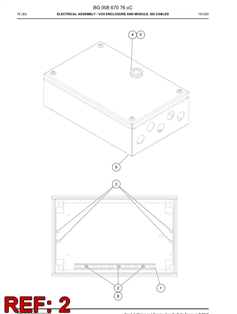 BG00795111a BG 007 951 11a Spacer - Sandvik Technical Drawing