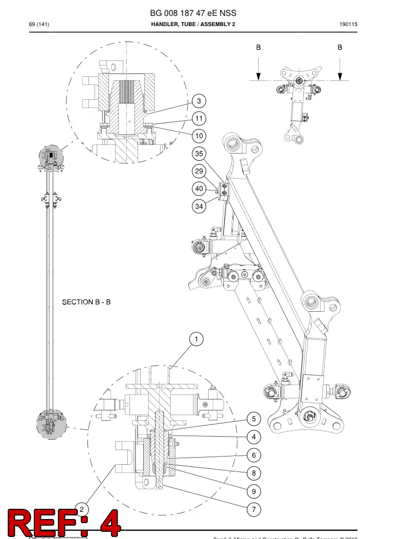 BG00795229a BG 007 952 29a Bushing - Sandvik Technical Drawing