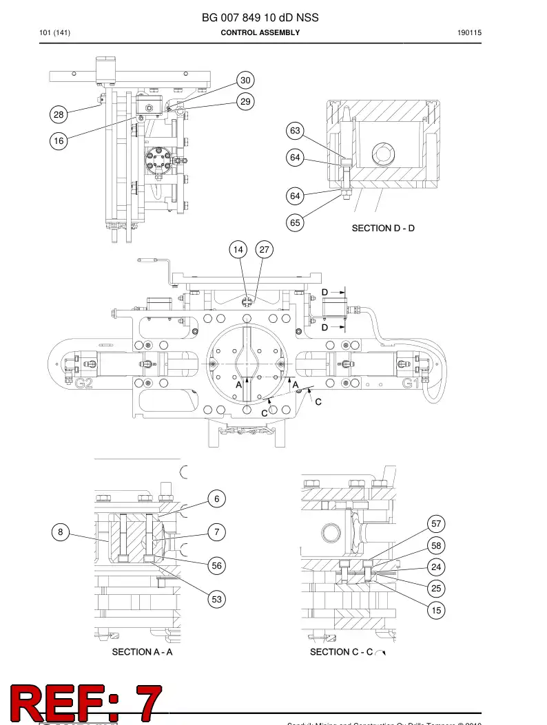 BG00795446b BG 007 954 46b Pin - Sandvik Technical Drawing