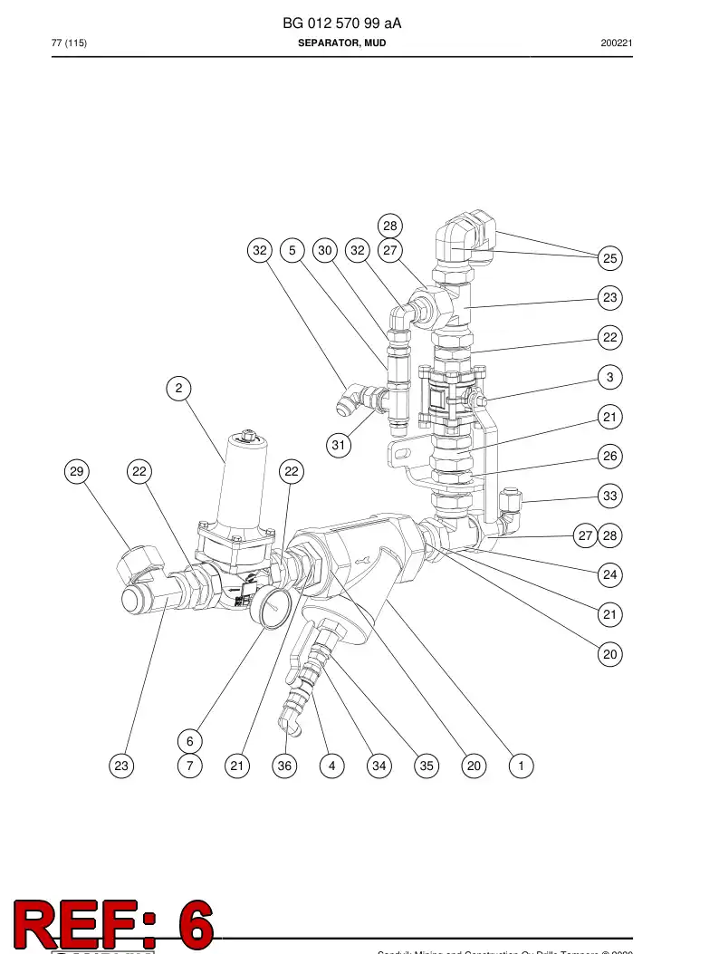 BG00796909a BG 007 969 09a Gauge, Pressure - Sandvik Technical Drawing