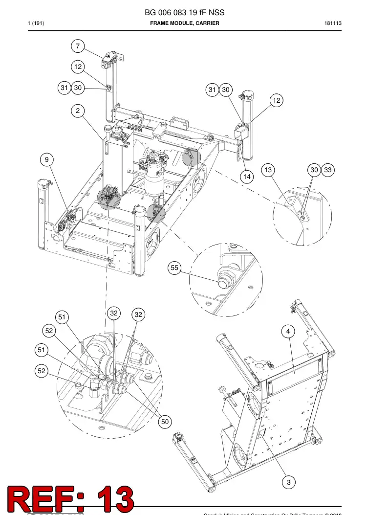 BG00797177a BG 007 971 77a Bracket - Sandvik Technical Drawing