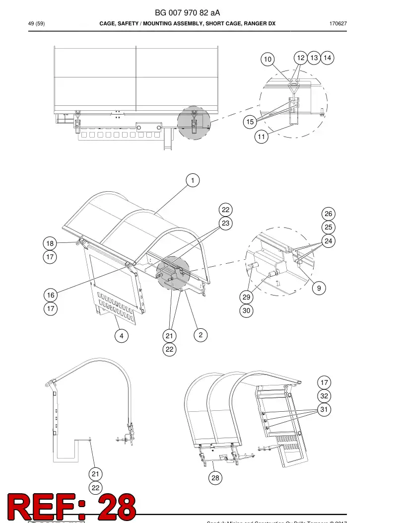BG00797385a BG 007 973 85a Bracket - Sandvik Technical Drawing
