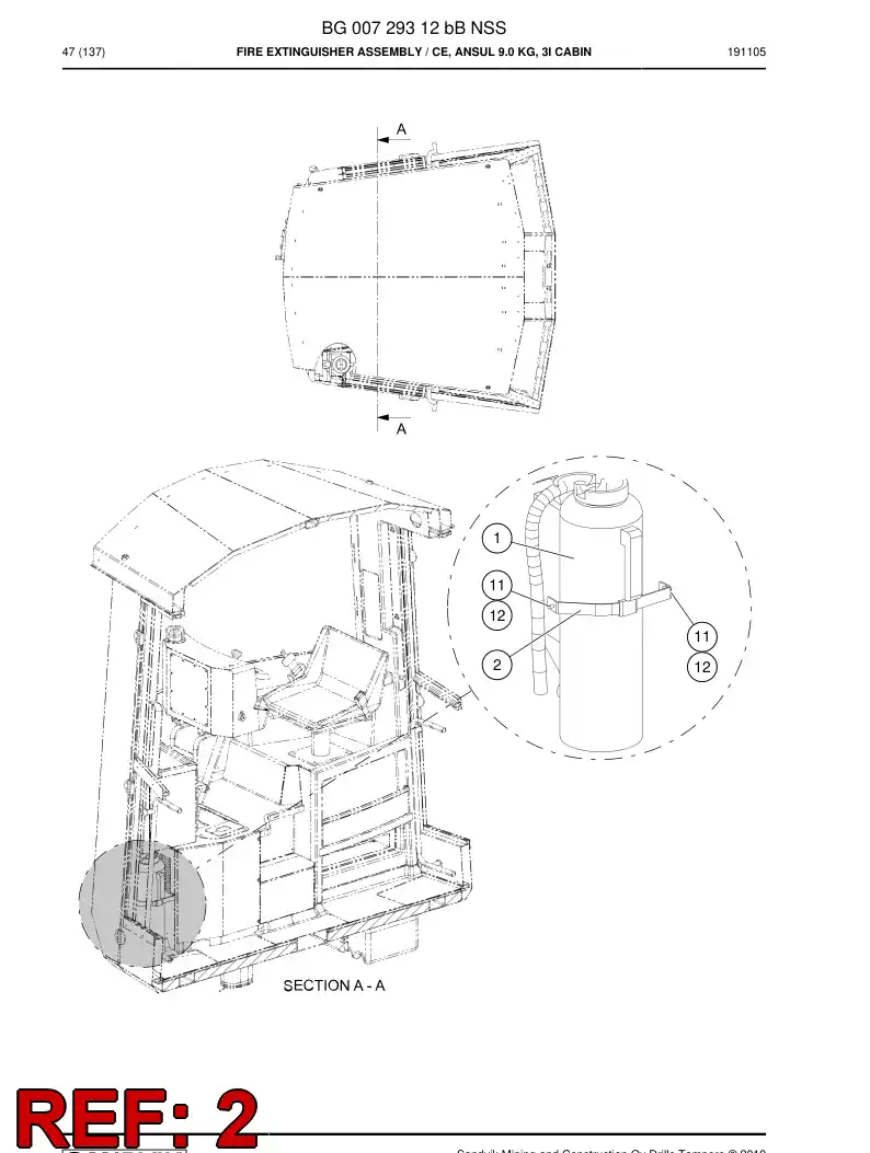 BG00798251a BG 007 982 51a Strap - Sandvik Technical Drawing