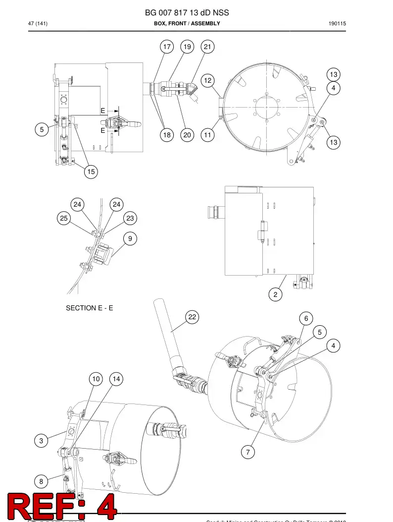 BG00799347a BG 007 993 47a Pin - Sandvik Technical Drawing