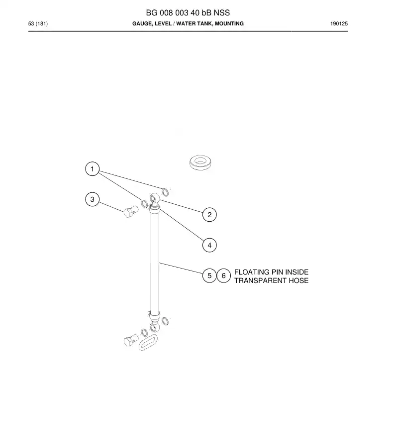 BG00800340b BG 008 003 40b Gauge, Level - Sandvik Technical Drawing