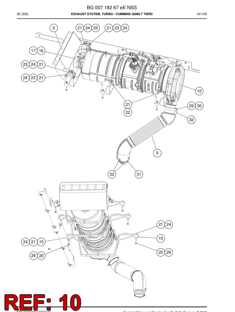 BG00800748a BG 008 007 48a Aftertreatment Module - Sandvik Technical Drawing