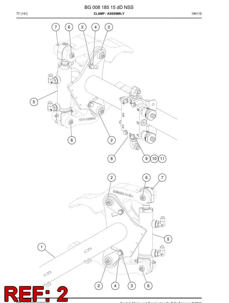 BG00801280a BG 008 012 80a Pin - Sandvik Technical Drawing