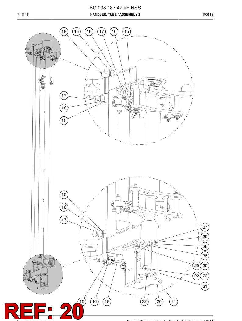 BG00802584a BG 008 025 84a Support - Sandvik Technical Drawing