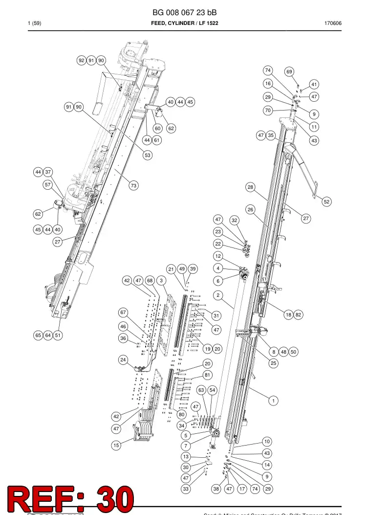 BG00802617a BG 008 026 17a Plate, Intermediate - Sandvik Technical Drawing