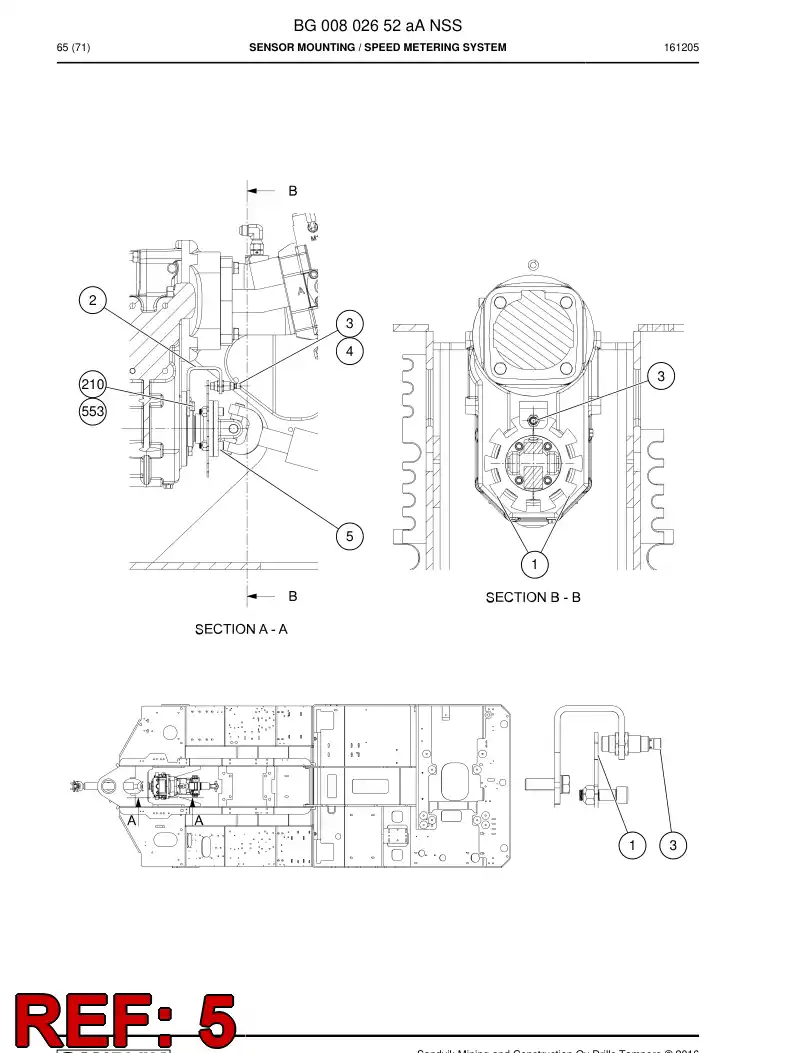 BG00802944a BG 008 029 44a Bolt, Special - Sandvik Technical Drawing