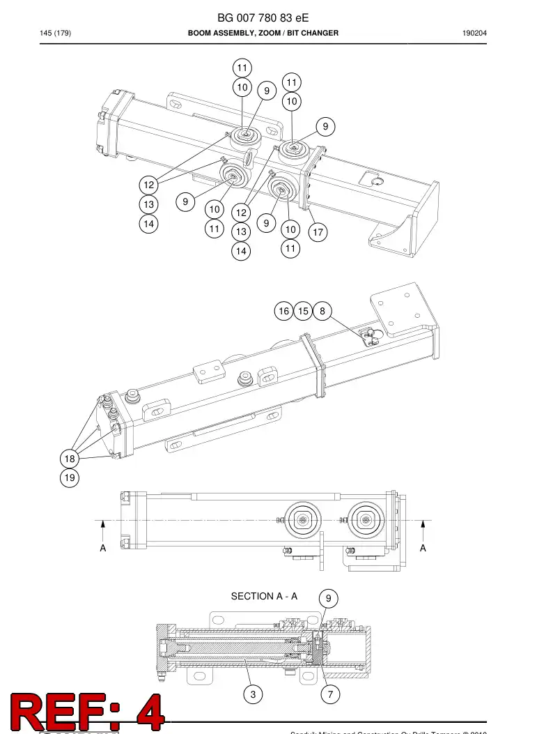 BG00803424a BG 008 034 24a Gasket, Rubber - Sandvik Technical Drawing