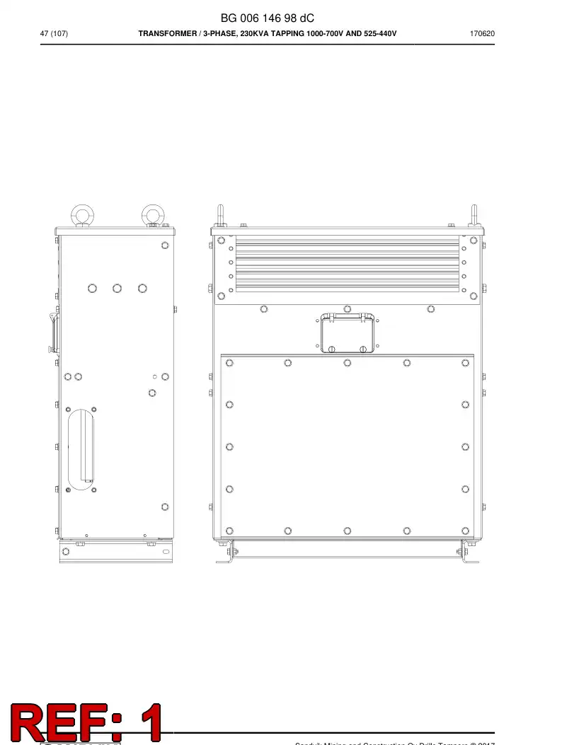 BG00803674a BG 008 036 74a Filter, Air - Sandvik Technical Drawing