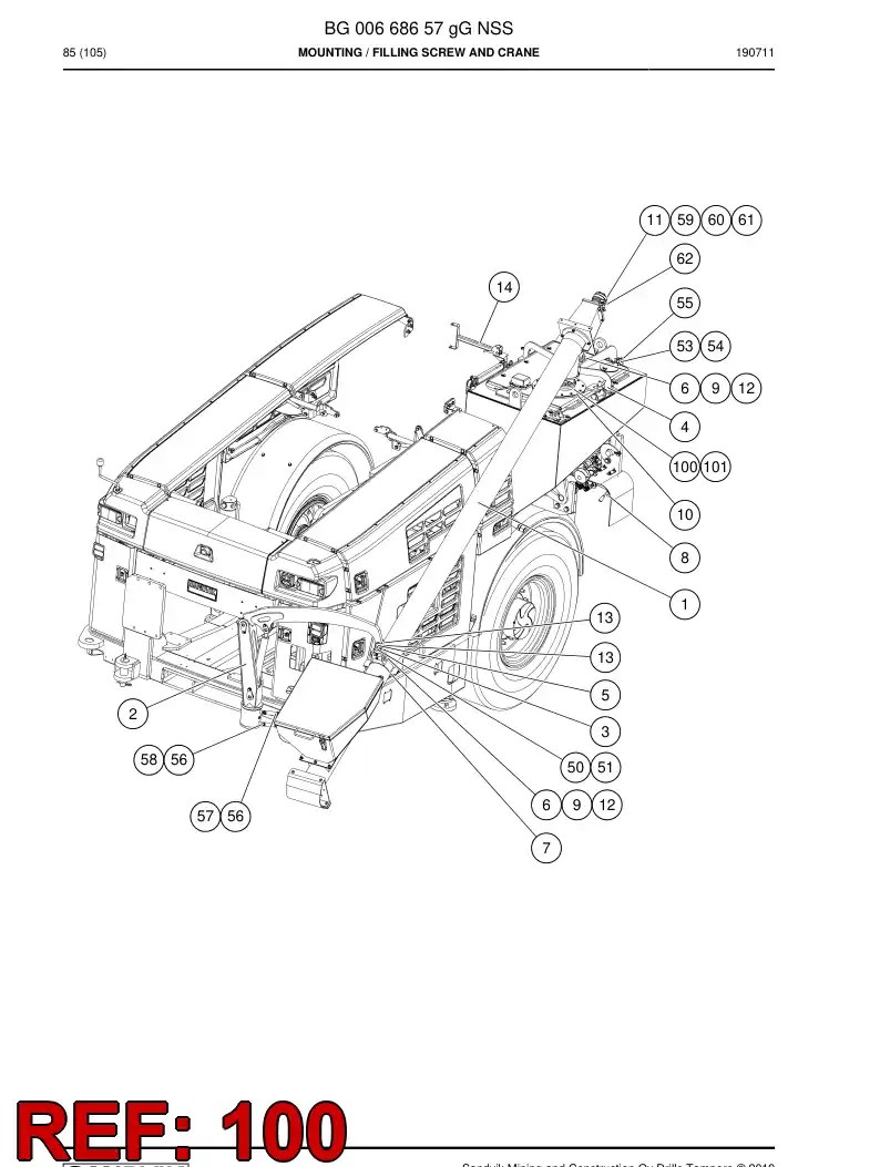 BG00804989a BG 008 049 89a Hose - Sandvik Technical Drawing