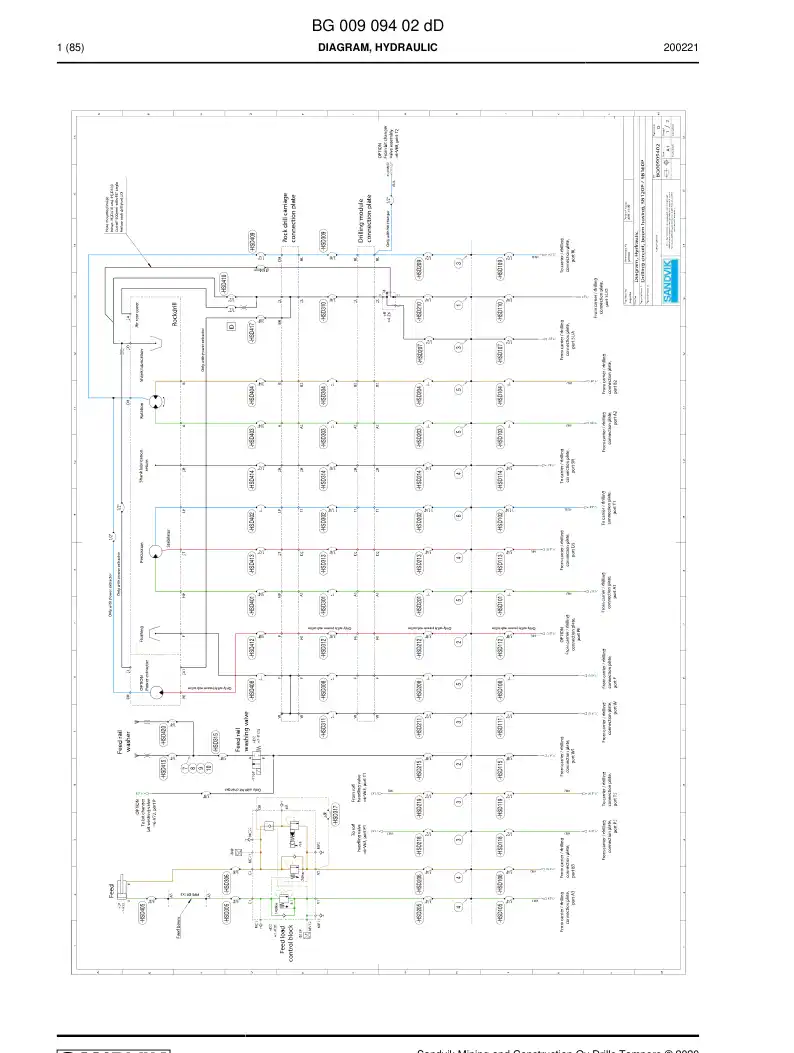 BG00805711b BG 008 057 11b Hose Assembly, Hydraulic - Sandvik Technical Drawing