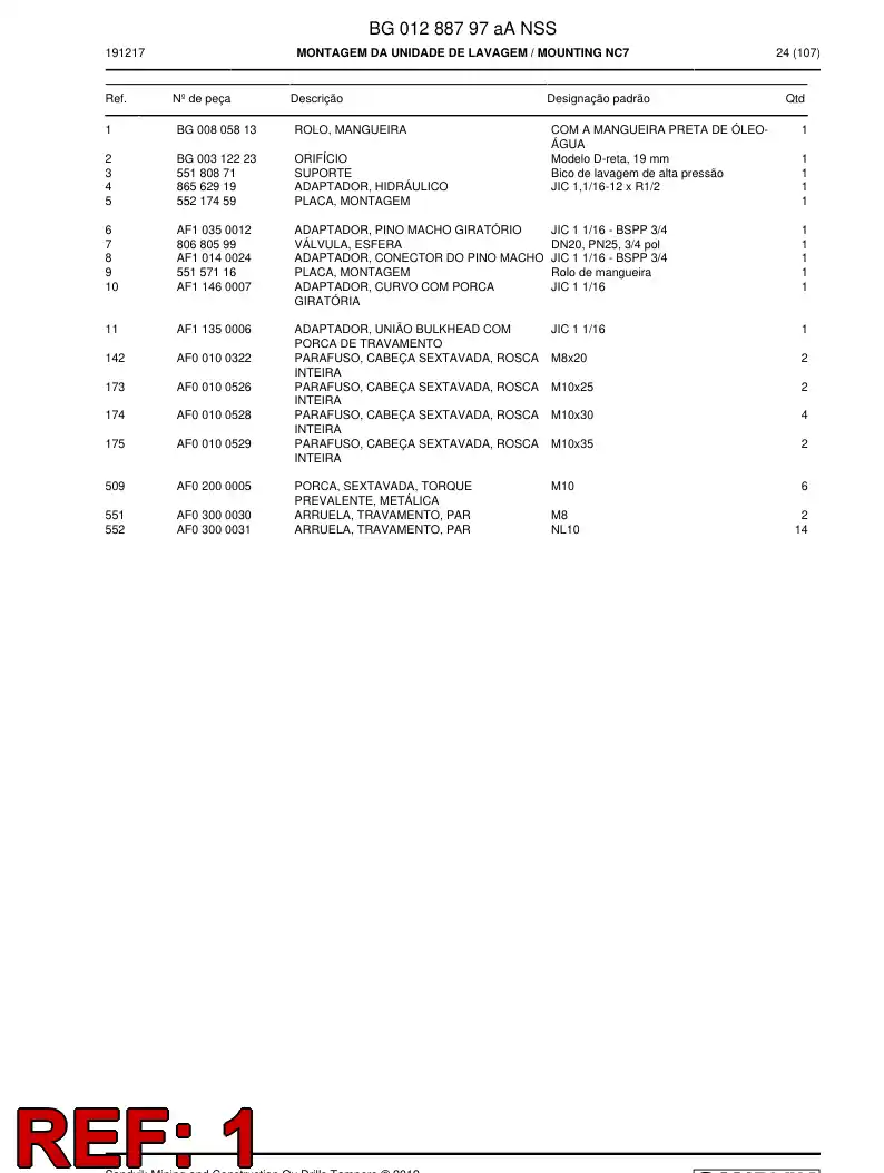 BG00805813b BG 008 058 13b Reel, Hose - Sandvik Technical Drawing