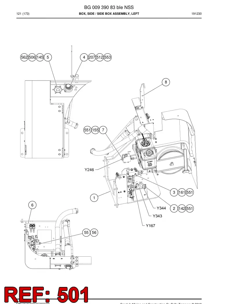 BG00806276b BG 008 062 76b Harness, Wiring - Sandvik Technical Drawing