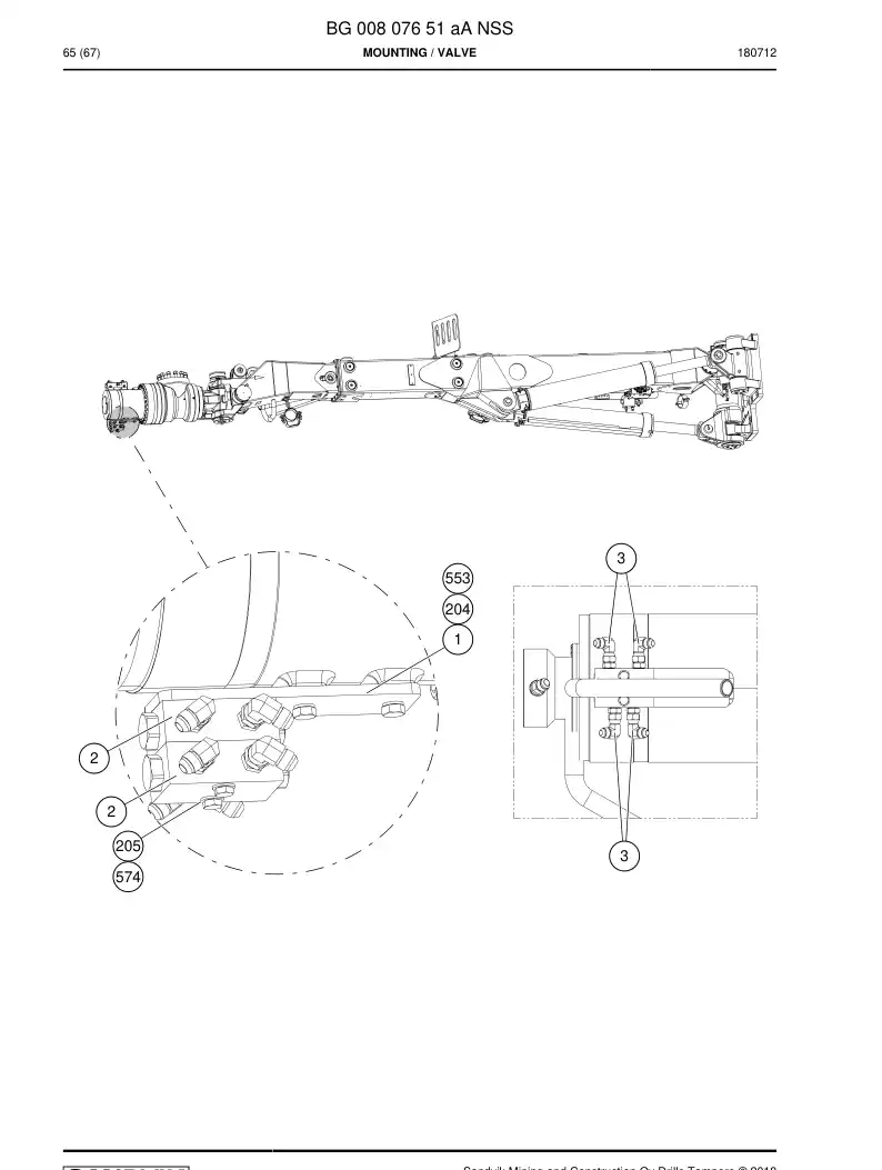 BG00807651b BG 008 076 51b Mounting - Sandvik Technical Drawing