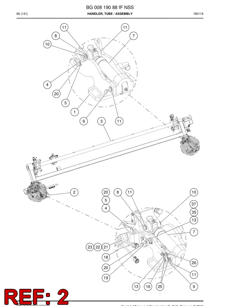 BG00807767b BG 008 077 67b Support - Sandvik Technical Drawing