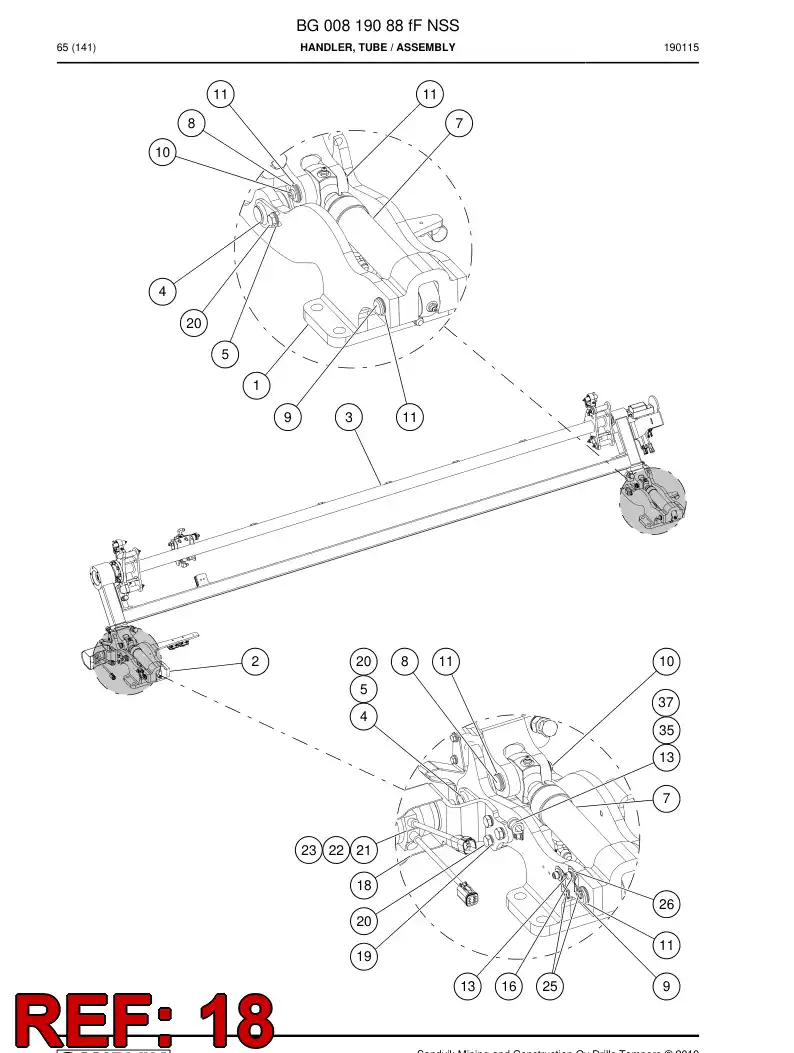 BG00807833c BG 008 078 33c Housing - Sandvik Technical Drawing