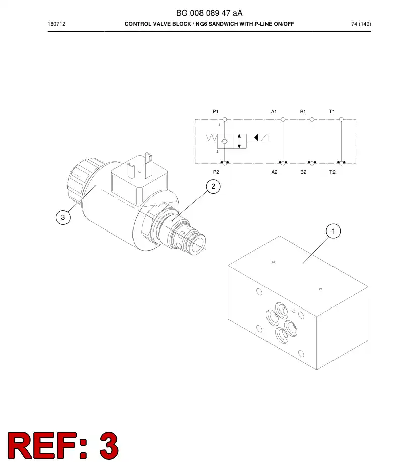 BG00808962a BG 008 089 62a BOBINA - Sandvik Technical Drawing