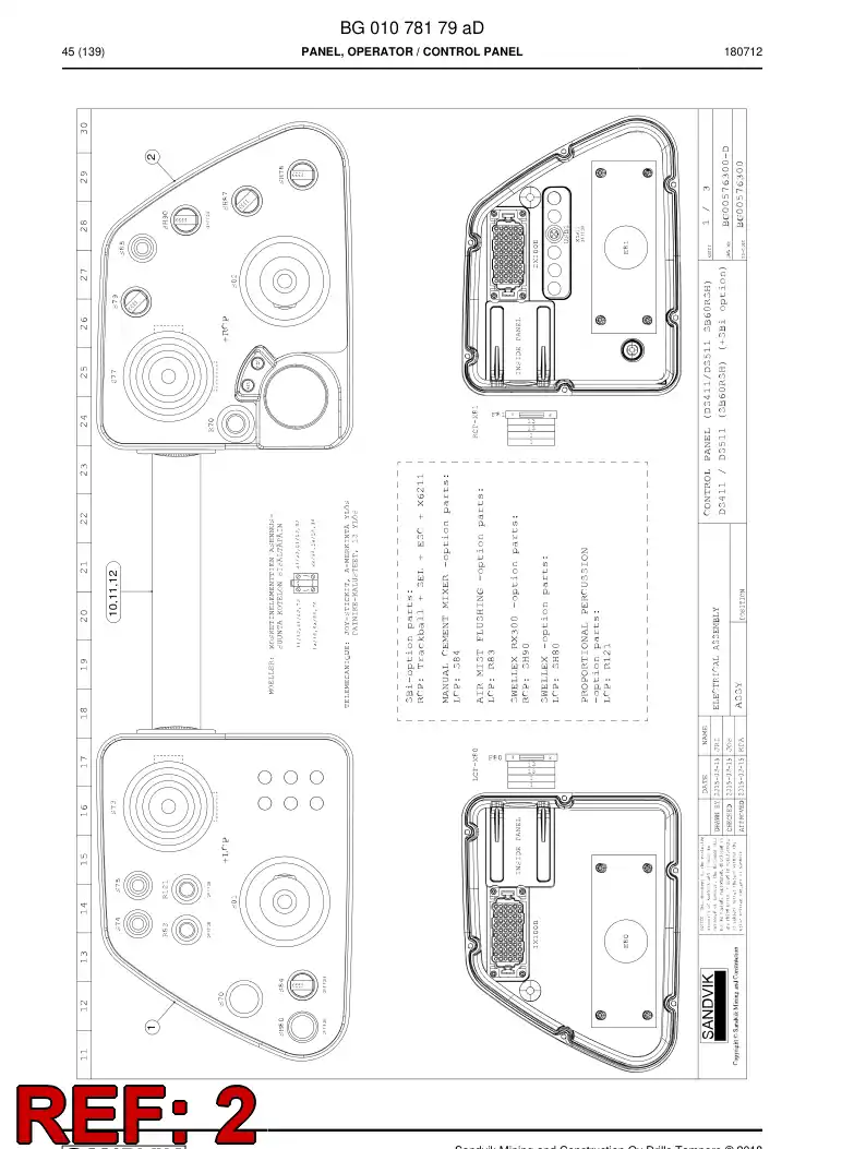 BG00809252b BG 008 092 52b PRING, CONTROL - Sandvik Technical Drawing