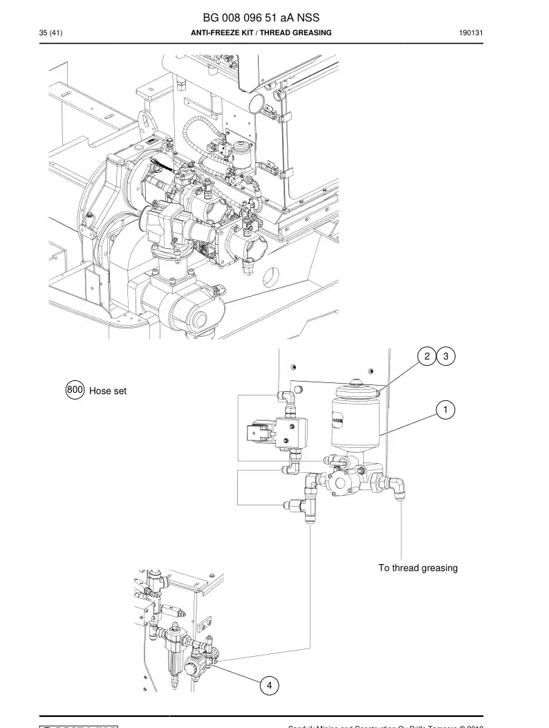 BG00809651a BG 008 096 51a Anti-Freeze Kit - Sandvik Technical Drawing