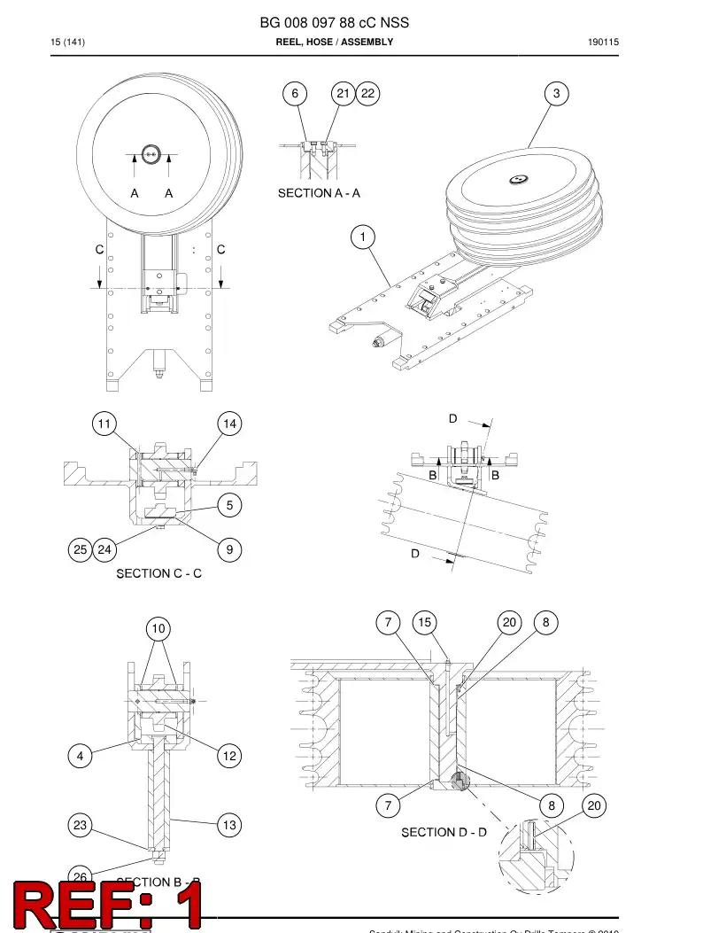 BG00809795b BG 008 097 95b Carrier - Sandvik Technical Drawing