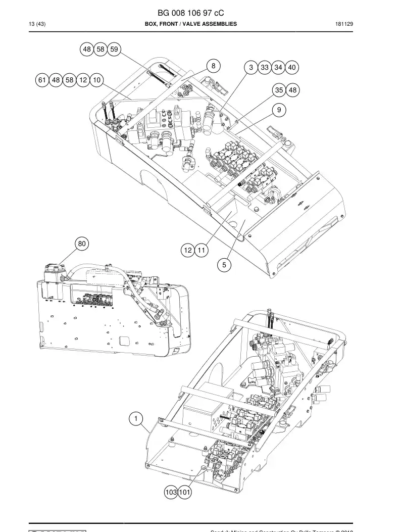 BG00810697c BG 008 106 97c Box, Front - Sandvik Technical Drawing
