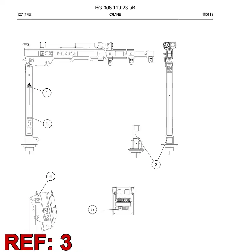 BG00811473a BG 008 114 73a Boom - Sandvik Technical Drawing