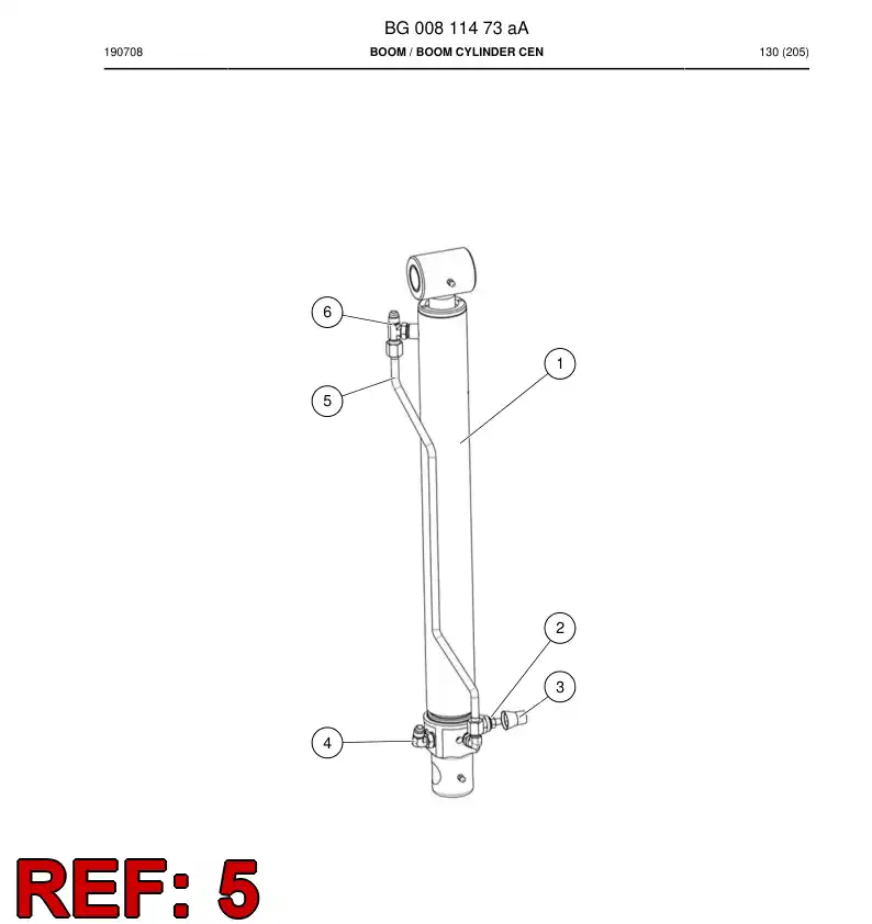 BG00811479a BG 008 114 79a Pipe, Hydraulic - Sandvik Technical Drawing