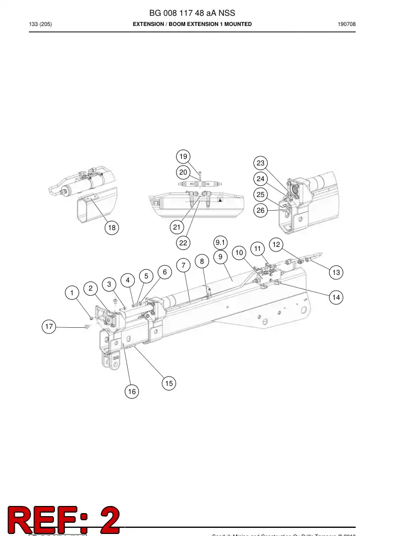 BG00811750a BG 008 117 50a Plate, Locking - Sandvik Technical Drawing