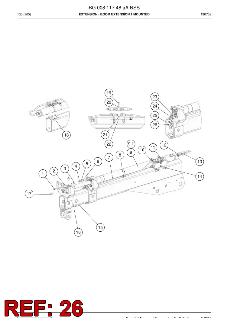 BG00811784a BG 008 117 84a Stop - Sandvik Technical Drawing