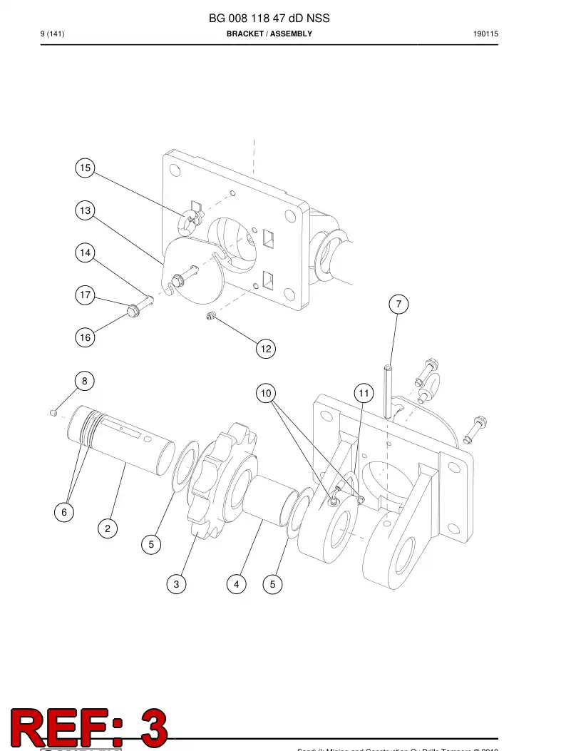 BG00811857a BG 008 118 57a Sprocket - Sandvik Technical Drawing