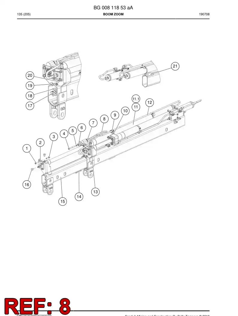 BG00811858a BG 008 118 58a Pipe, Hydraulic - Sandvik Technical Drawing