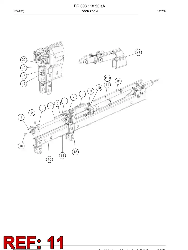 BG00811862a BG 008 118 62a Seal kit - Sandvik Technical Drawing