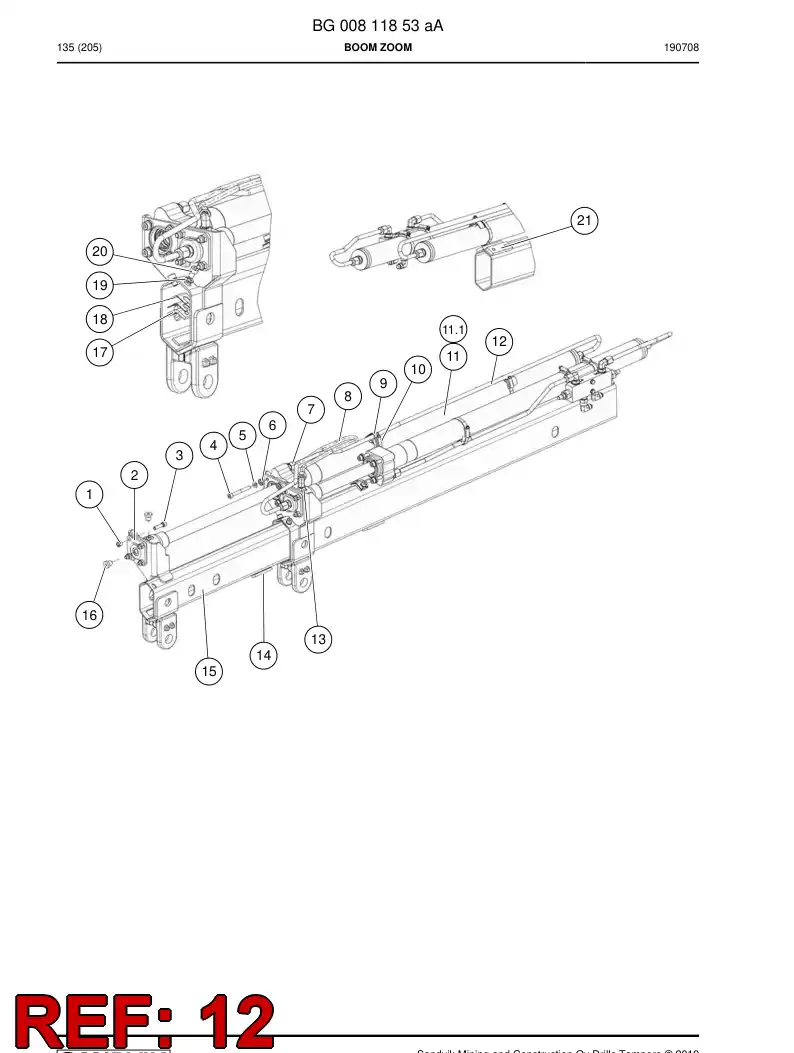 BG00811863a BG 008 118 63a Pipe, Hydraulic - Sandvik Technical Drawing