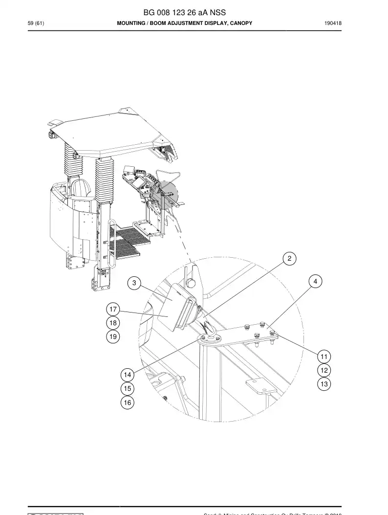 BG00812326a BG 008 123 26a Mounting - Sandvik Technical Drawing