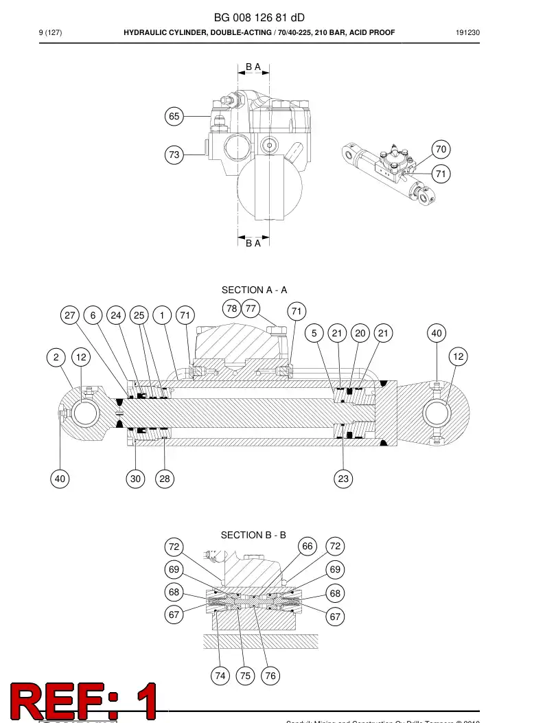 BG00812683b BG 008 126 83b Cylinder Tube Welding - Sandvik Technical Drawing