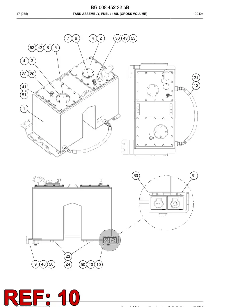 BG00813037a BG 008 130 37a Support - Sandvik Technical Drawing