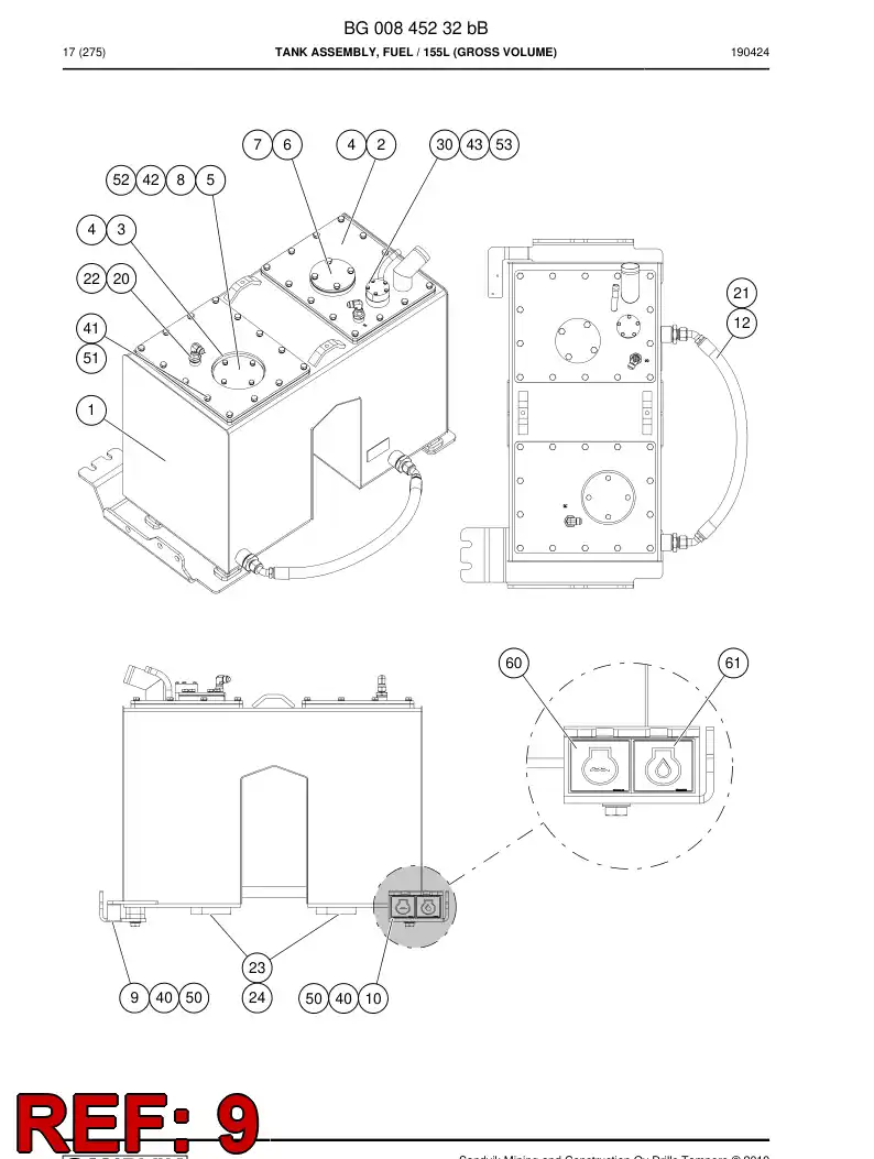 BG00814775a BG 008 147 75a Support - Sandvik Technical Drawing