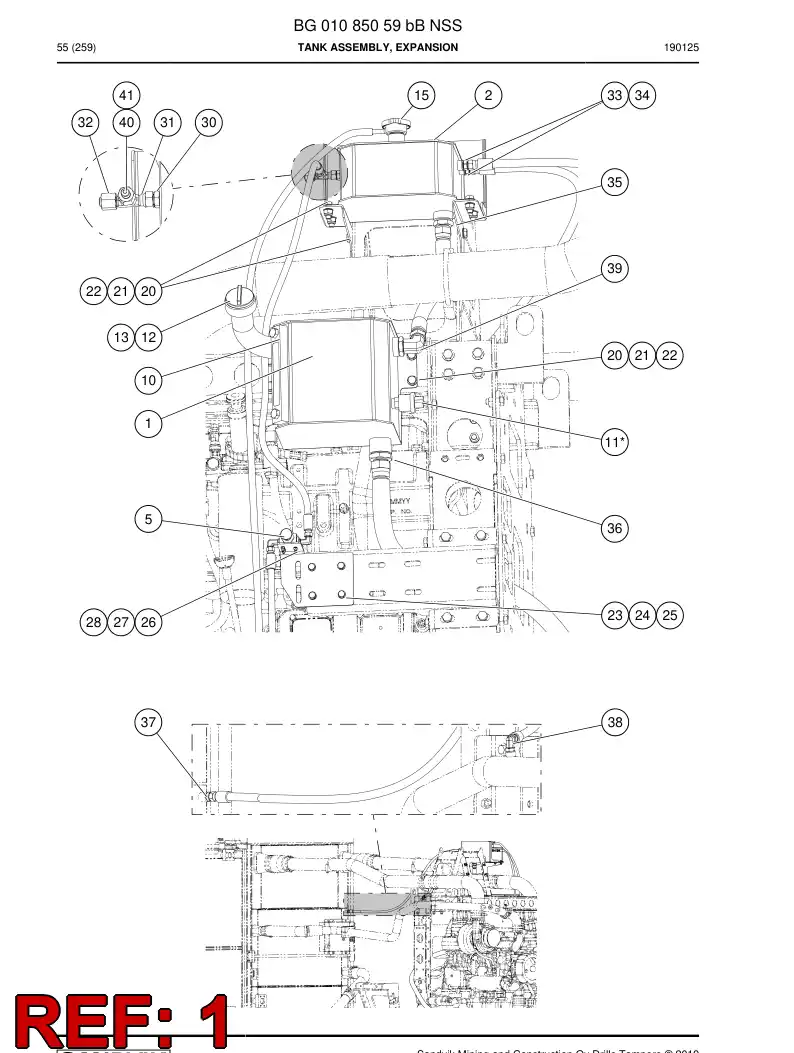 BG00815724b BG 008 157 24b Tank, Expansion - Sandvik Technical Drawing