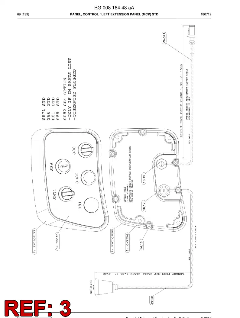 BG00817420a BG 008 174 20a Decal - Sandvik Technical Drawing