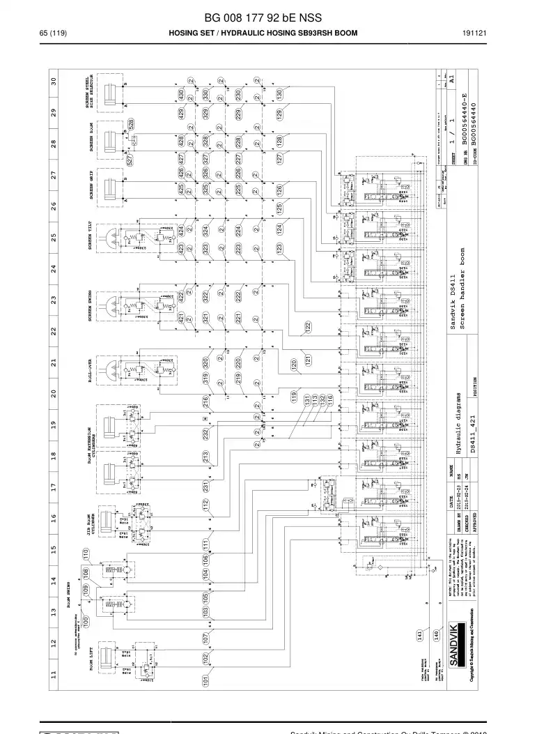 BG00817792b BG 008 177 92b Hosing Set - Sandvik Technical Drawing