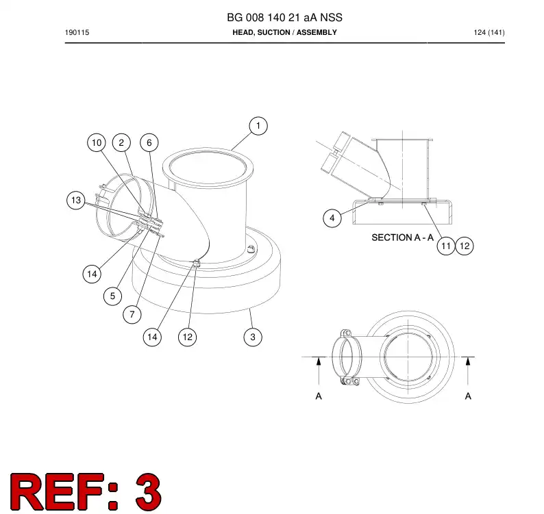 BG00819116a BG 008 191 16a Suction Cup - Sandvik Technical Drawing