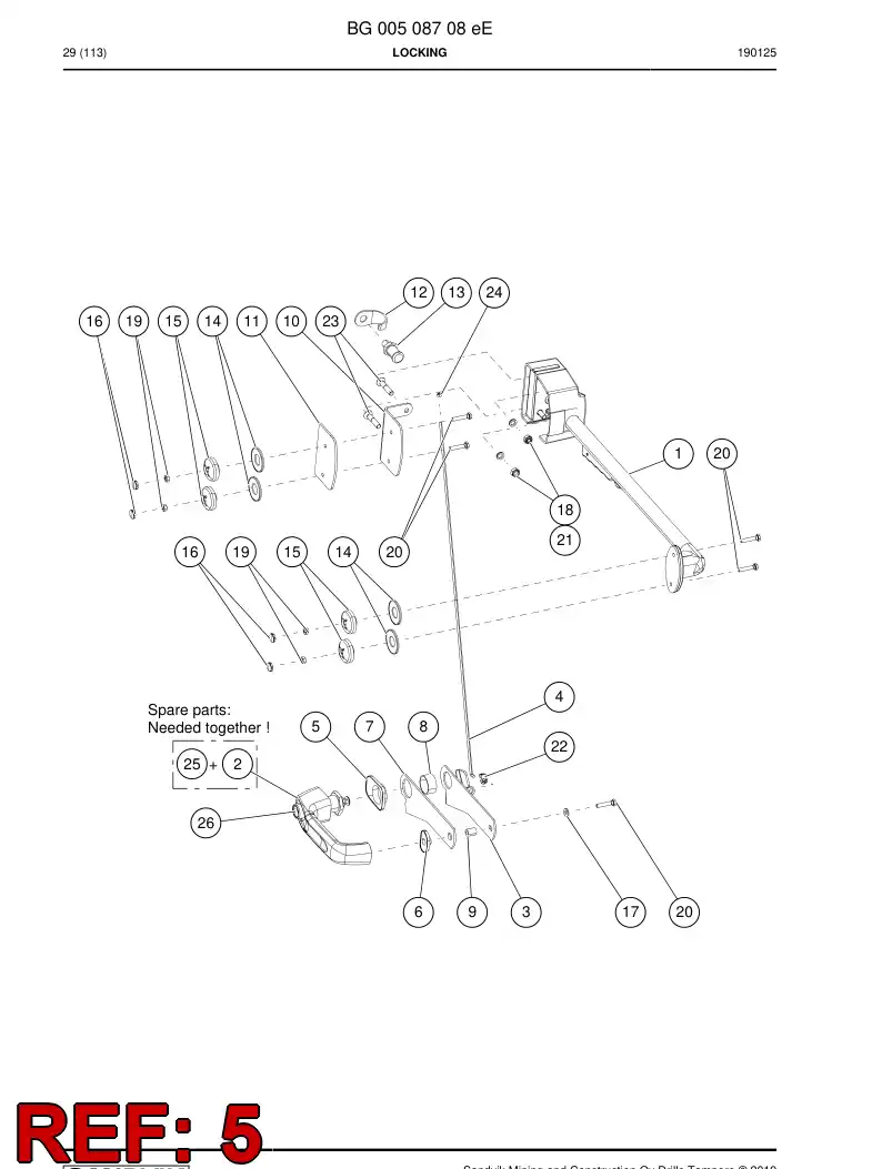 BG00819691a BG 008 196 91a Gasket, Rubber - Sandvik Technical Drawing