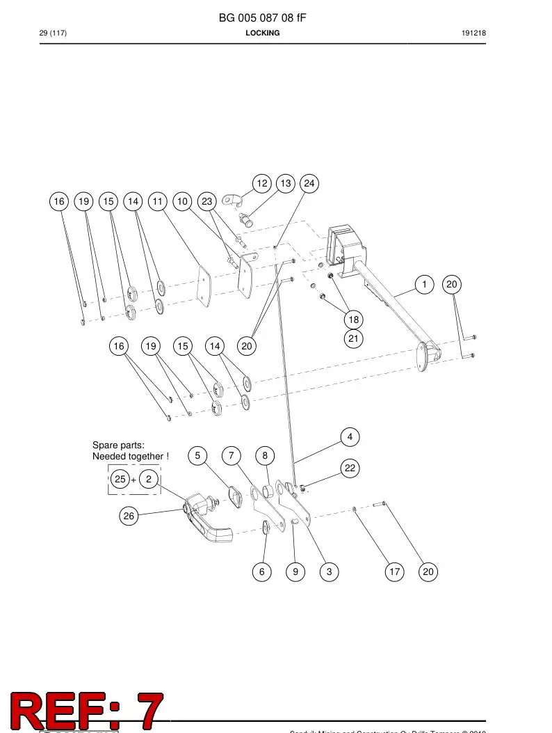 BG00819735b BG 008 197 35b Gasket, Rubber - Sandvik Technical Drawing