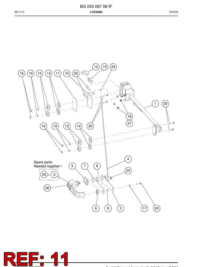 BG00819755b BG 008 197 55b Gasket, Rubber - Sandvik Technical Drawing