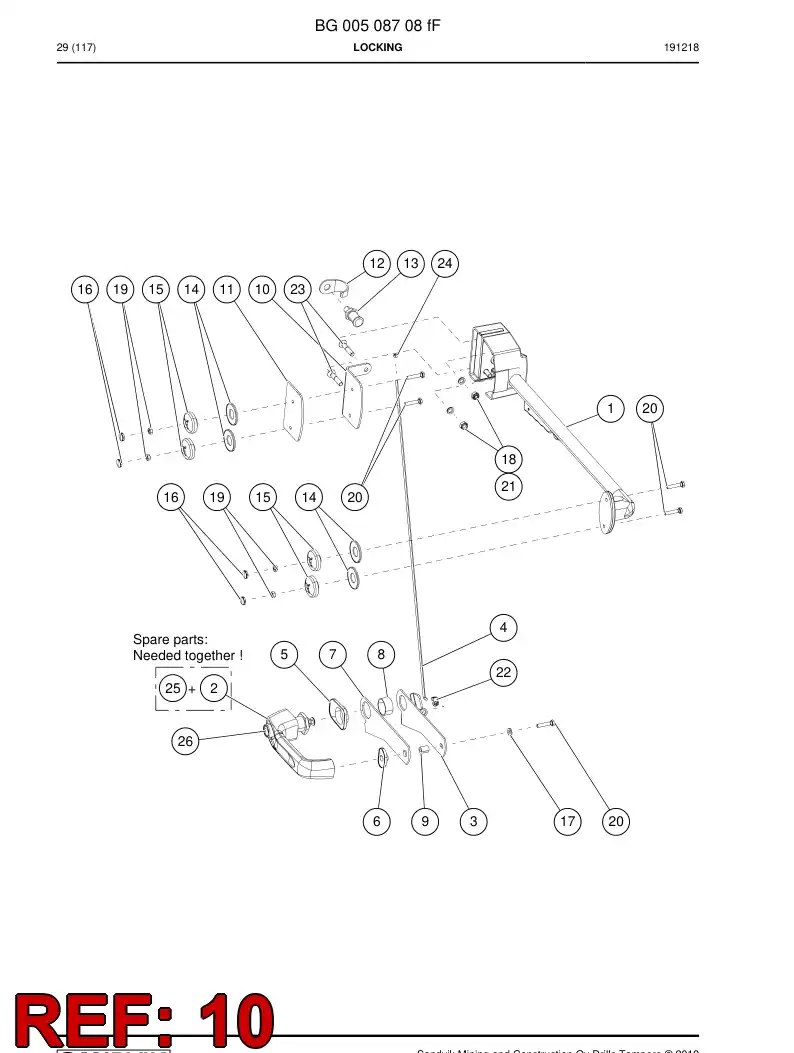 BG00819756b BG 008 197 56b Plate, Flanged - Sandvik Technical Drawing